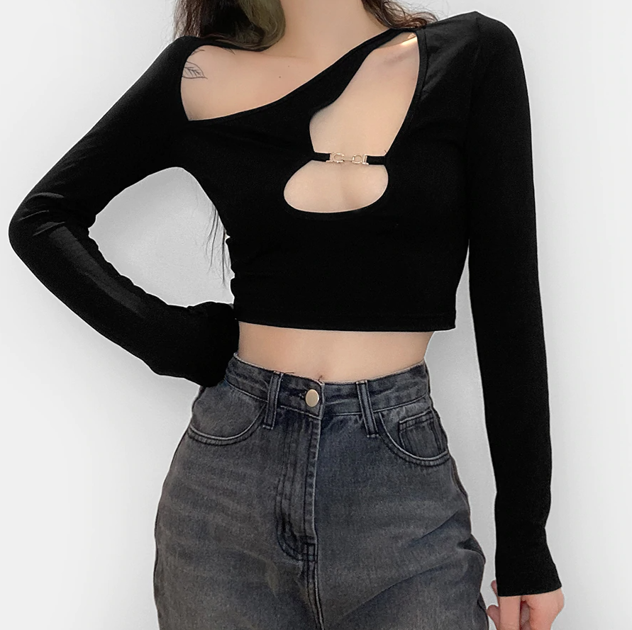 
                
                    Load image into Gallery viewer, Anna Long Sleeve Buckle Top
                
            