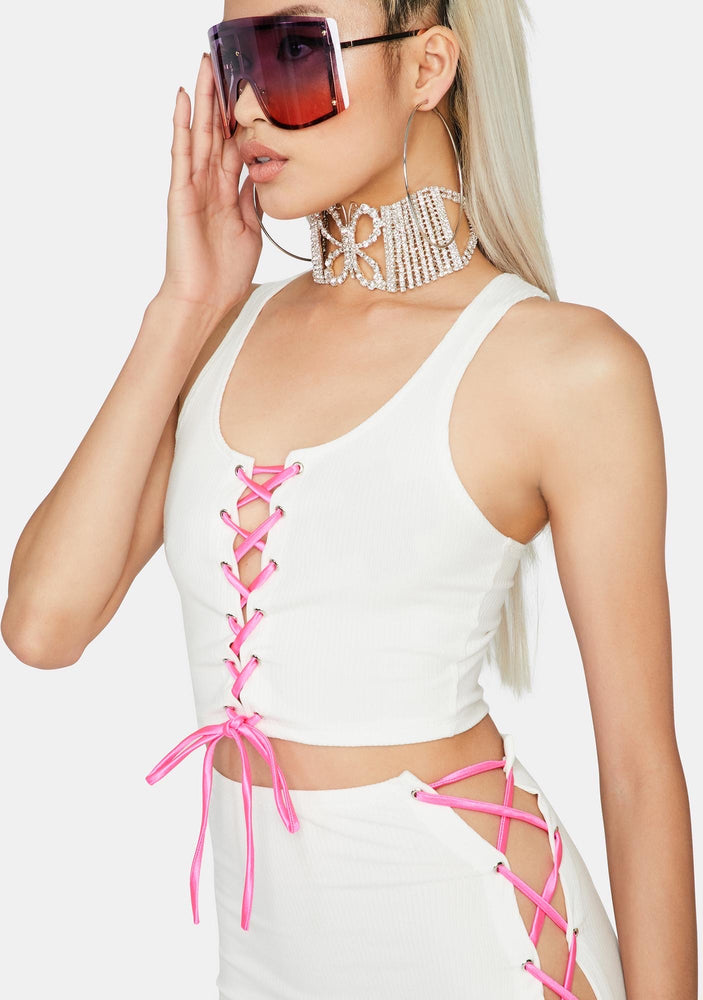
                
                    Load image into Gallery viewer, Alice Lace Up Crop Top
                
            